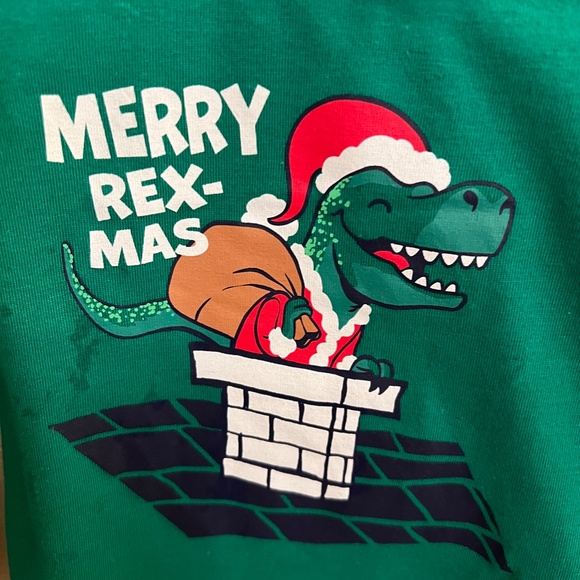 NWT "Merry Rex-Mas" Tee and Sweatpants - Size 24 months - Picture 4 of 6